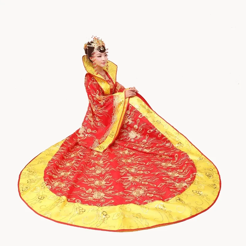 

Горячая Распродажа, сценическое платье Draggle-tail, платье королевы династии Тан, одежда принцессы, китайские старинные костюмы для выступлений