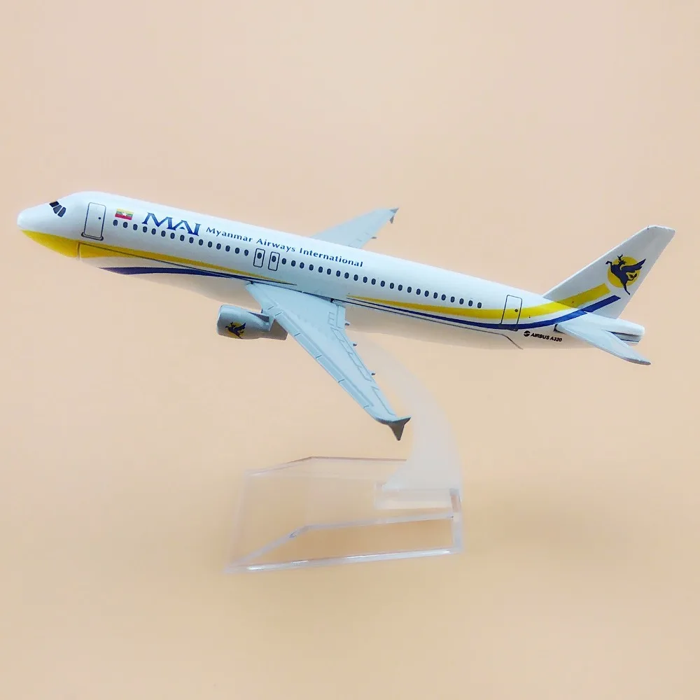 16 см Air Myanmar Airways Международный МАИ Airbus 320 A320 модель самолета Воздушный самолет