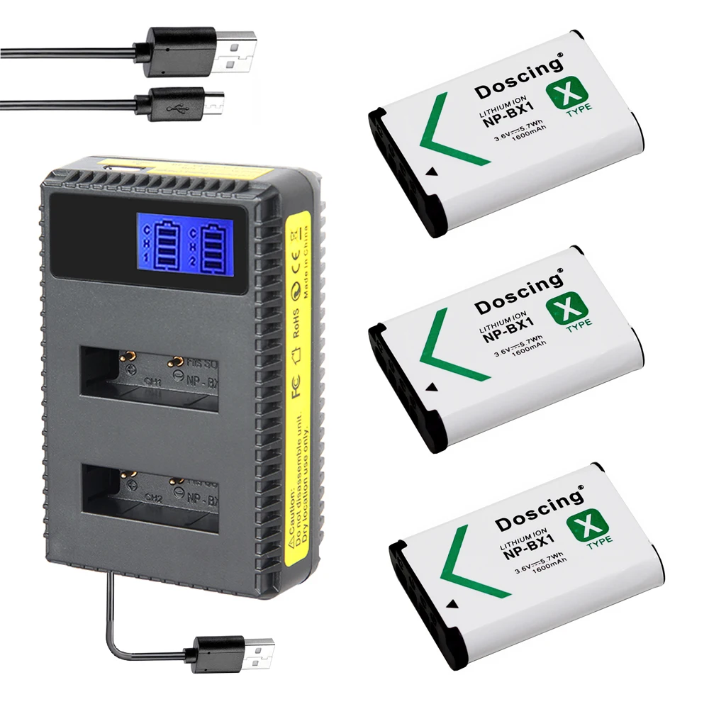 3X NP BX1 Bateria батарея + двойное светодиодное зарядное устройство для Sony DSC RX1 RX100 AS100V M3