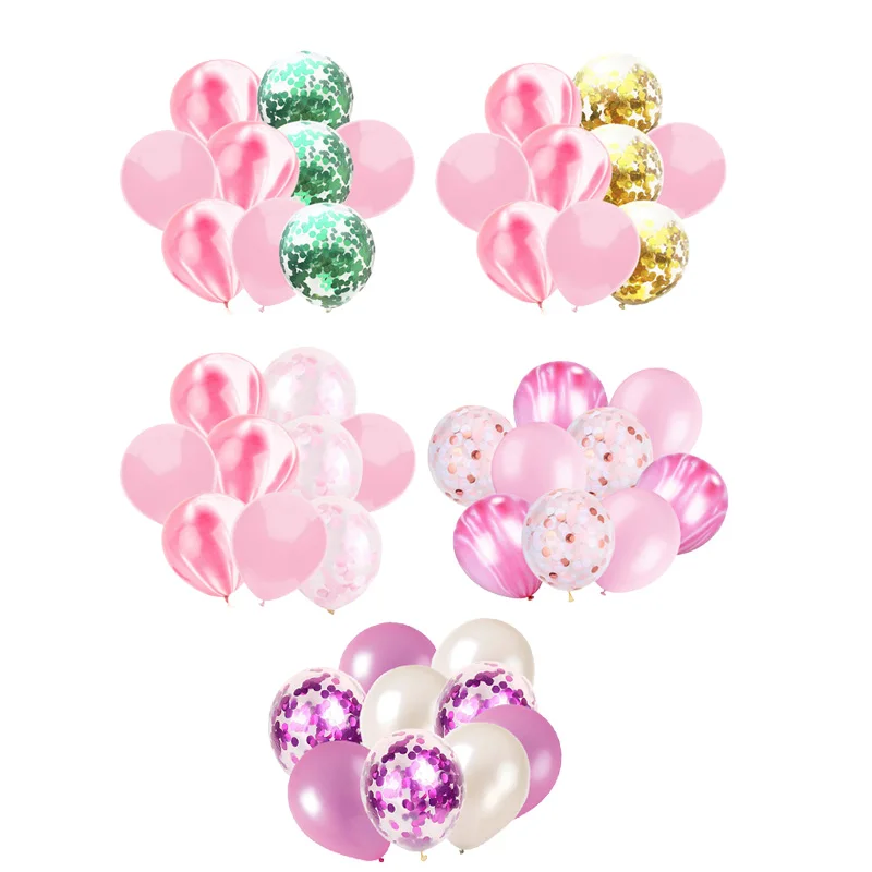 12 дюймов латексные воздушные шары для вечеринок набор конфетти воздушных
