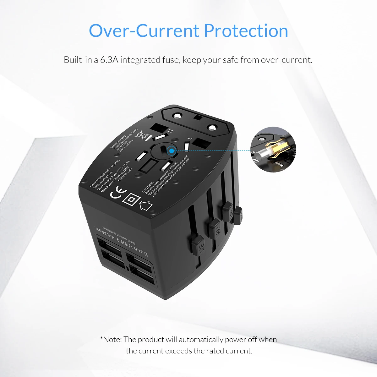 ORICO дорожный адаптер Международный универсальный питания все в одном USB