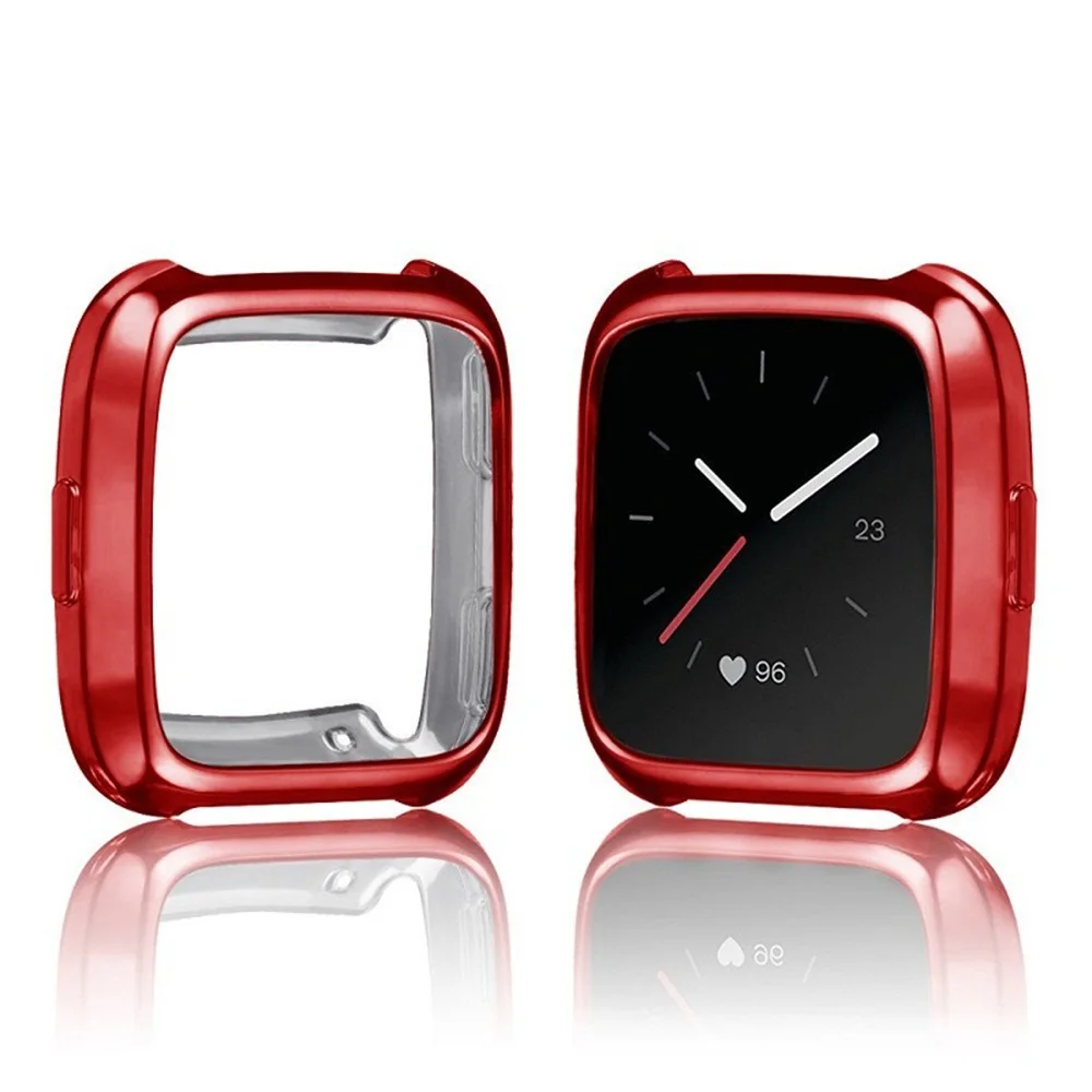 AKBNSTED мягкие чехлы из термополиуретана Чехлы для Fitbit Versa полный экран Силиконовые серьги Чехол для Fitbit Versa Lite Smartwatch чехол
