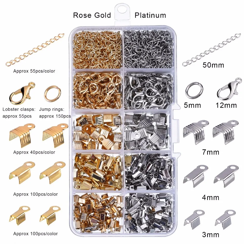 1000 шт./1 набор металлические застежки для ювелирных изделий|extension chain|jewelry findings