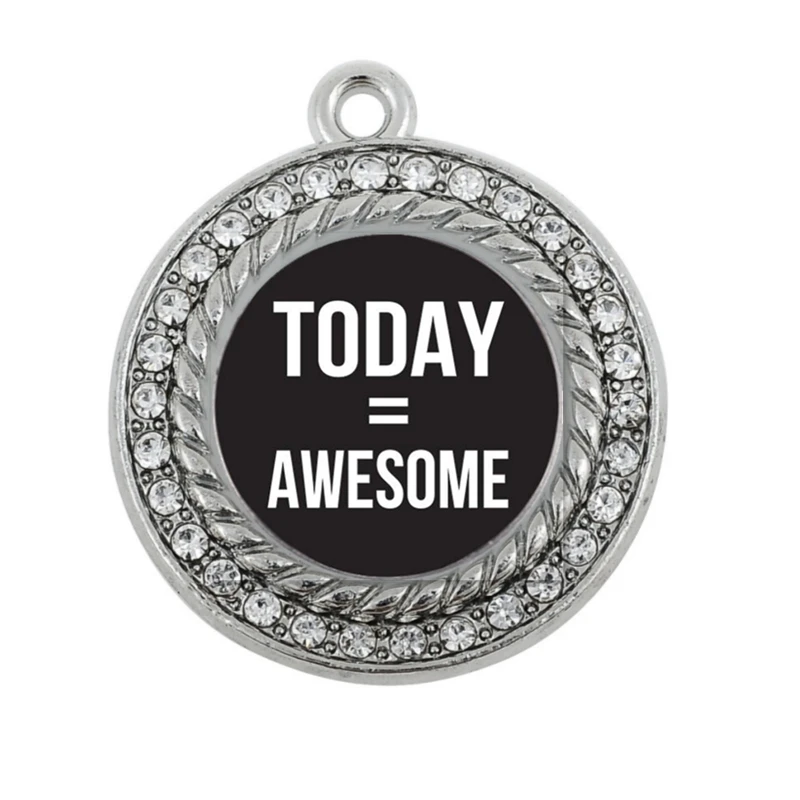 

TODAY EQUALS AWESOME CIRCLE Шарм в античном стиле посеребренные ювелирные изделия