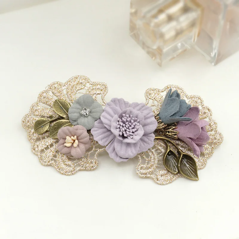 Простой цветок заколка для волос повязка на голову девочки украшения Аксессуары