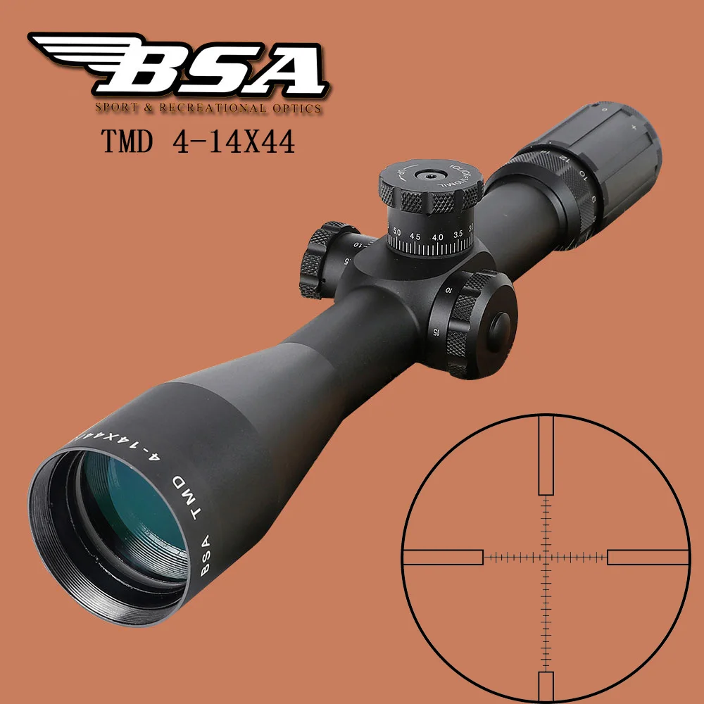 Охотничий прицел BSA TMD 4 14X44 FFP первое фокусное плоское стекло тактическая оптика