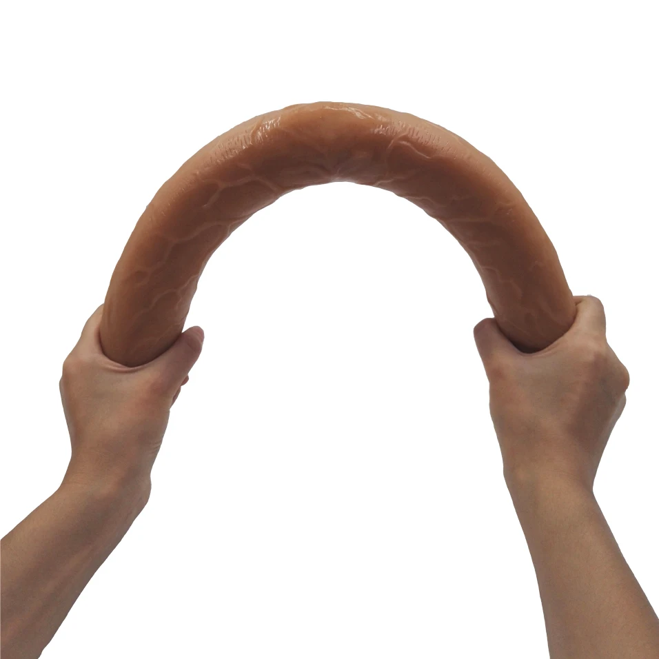 CamaTech 45 см супер длинные Двойные головки фаллоимитаторы силиконовый