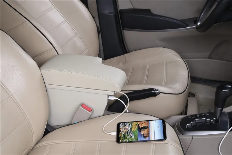 Для hyundai Solaris 2/Verna подлокотник коробка центральный магазин содержимое коробка с подстаканником пепельница автомобиль-Стайлинг аксессуар