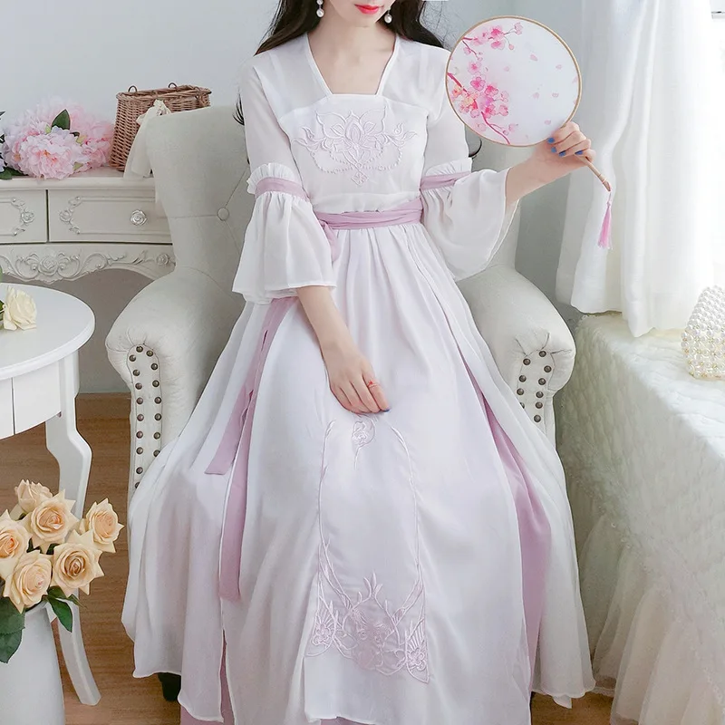 Новые модные женские платья Hanfu вышитые в китайском стиле|Женские платья| |