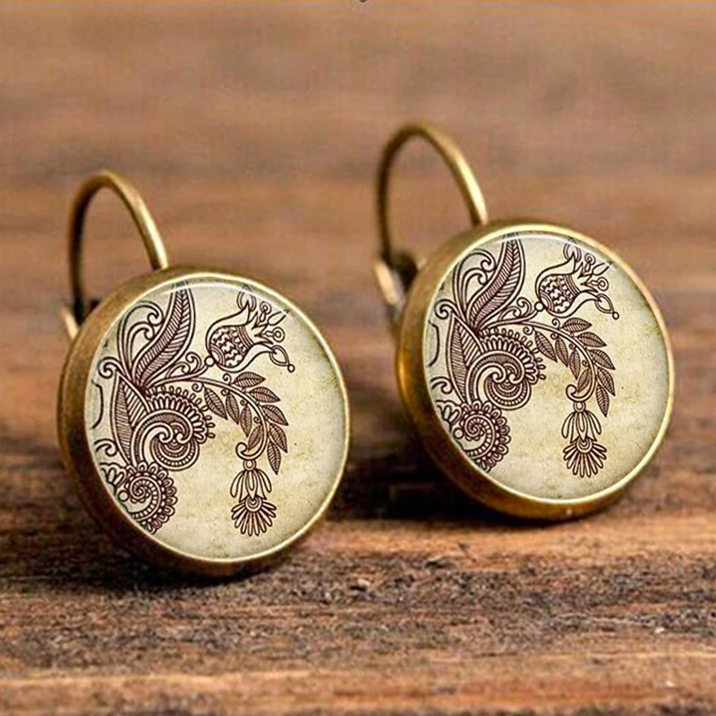 SUTEYI модные серьги гвоздики ручной работы из стекла Винтажные хны для йоги