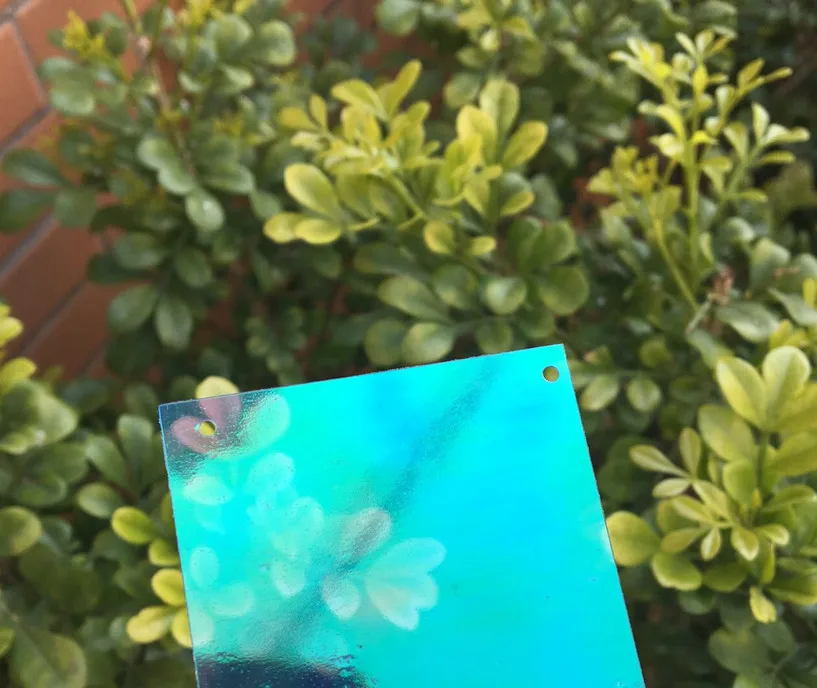 Принадлежности для шитья прозрачные цветные синие квадратные блестки 50*50 мм с