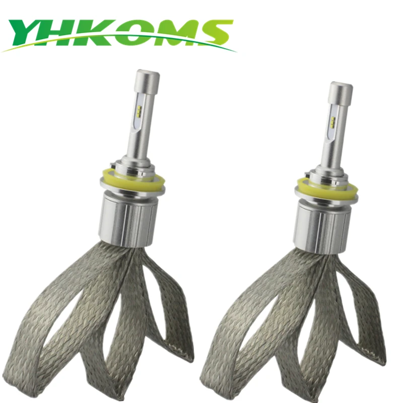 

YHKOMS LED Car Headlight H8 H9 H11 H1 H3 9005 HB3 9006 HB4 H4 H7 Auto LED lamp 40W 4800LM Fog Light 6000K White Light 12V