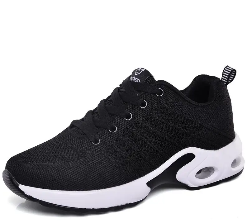 K008 Black Akexiya кроссовки для женщин, кроссовки с воздушной подушкой, женские и мужские кроссовки с дышащей сеткой, спортивная обувь для подиума, zapatillas hombre - Цвет: K008 Black
