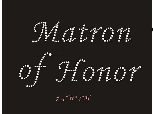 2 шт./лот Matron of Honor патчи горный хрусталь передачи свадебное платье аппликации
