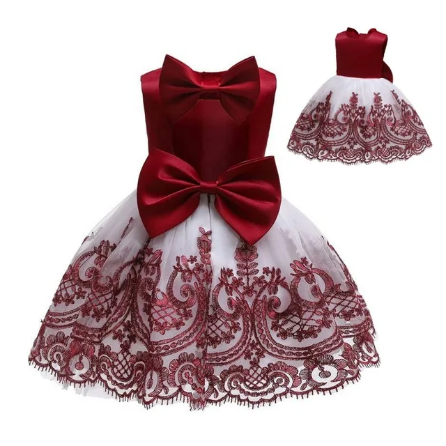 Wine red Платье для маленьких девочек новые праздничные платья для девочек на день рождения Рождественский костюм на Хэллоуин платье принцессы летние платья для новорожденных девочек - Цвет: Wine red