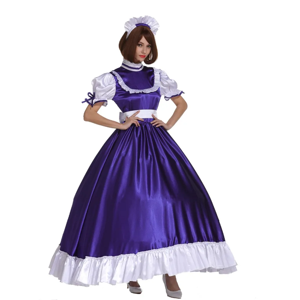 Женское длинное платье с замком фиолетовое для косплея|cosplay costume|long maid costumecosplay