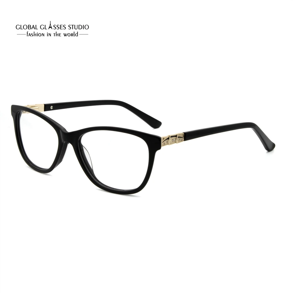 

Women Prescription Glasses Cat eye Frame Acetate Myopia Optical Men Glasses Glasses JQW-1709-C1