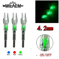3pcs archery arrow nock led illuminated automatic arrow cam fit id 4 2mm arrow shafk end outdoor sports shooting accessories