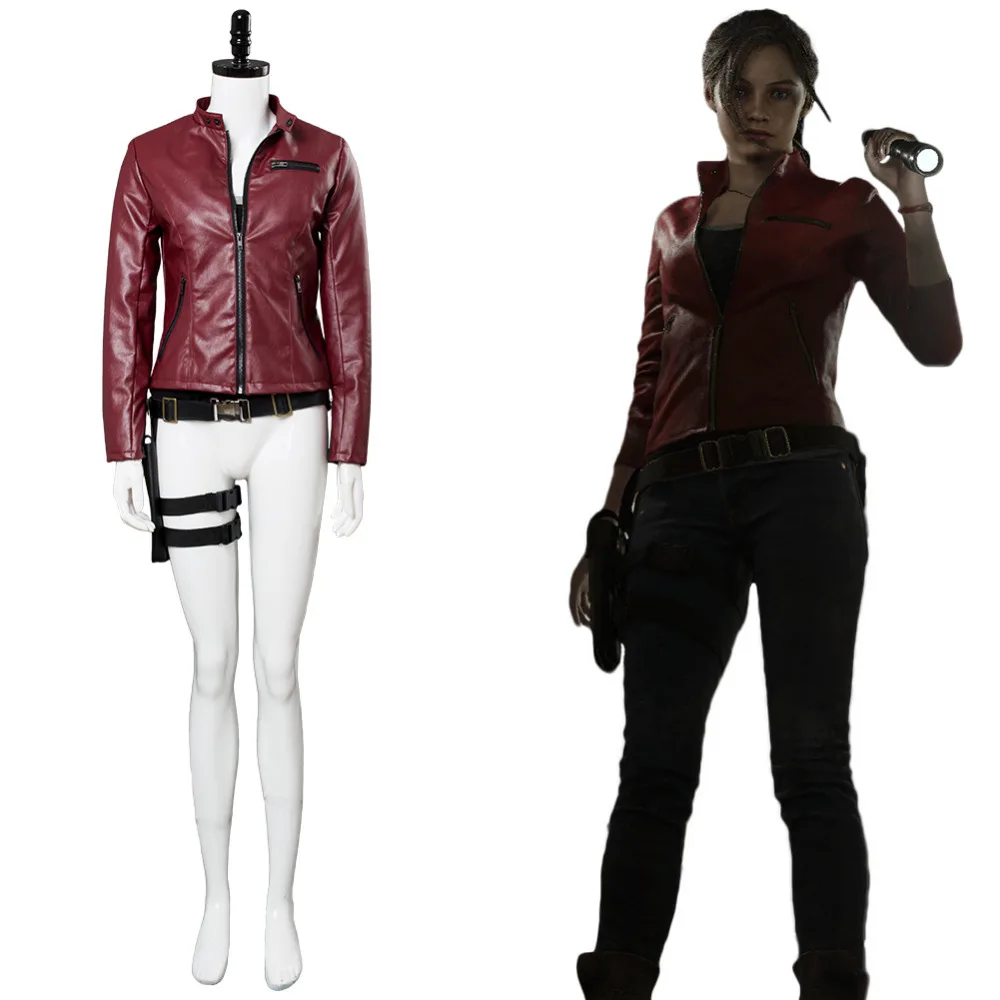 Resident 2 Косплэй Claire Redfield костюм наряд на Хэллоуин Маскарадный каждый день|Костюмы