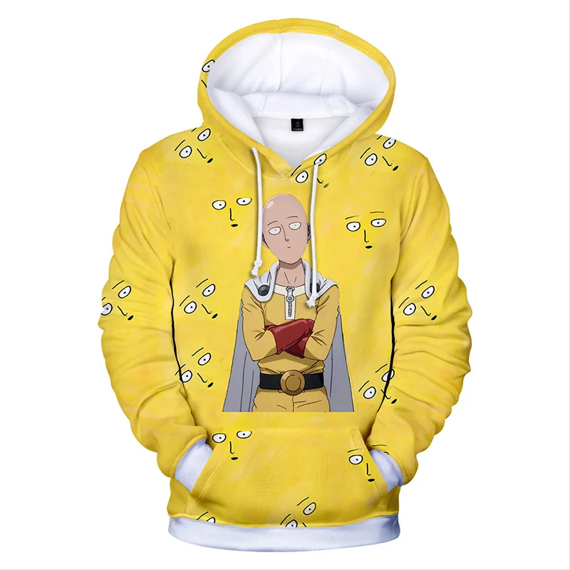 One Punch Man/Толстовка Saitama (хейтеры) футболка с капюшоном желтого цвета 3D одежда