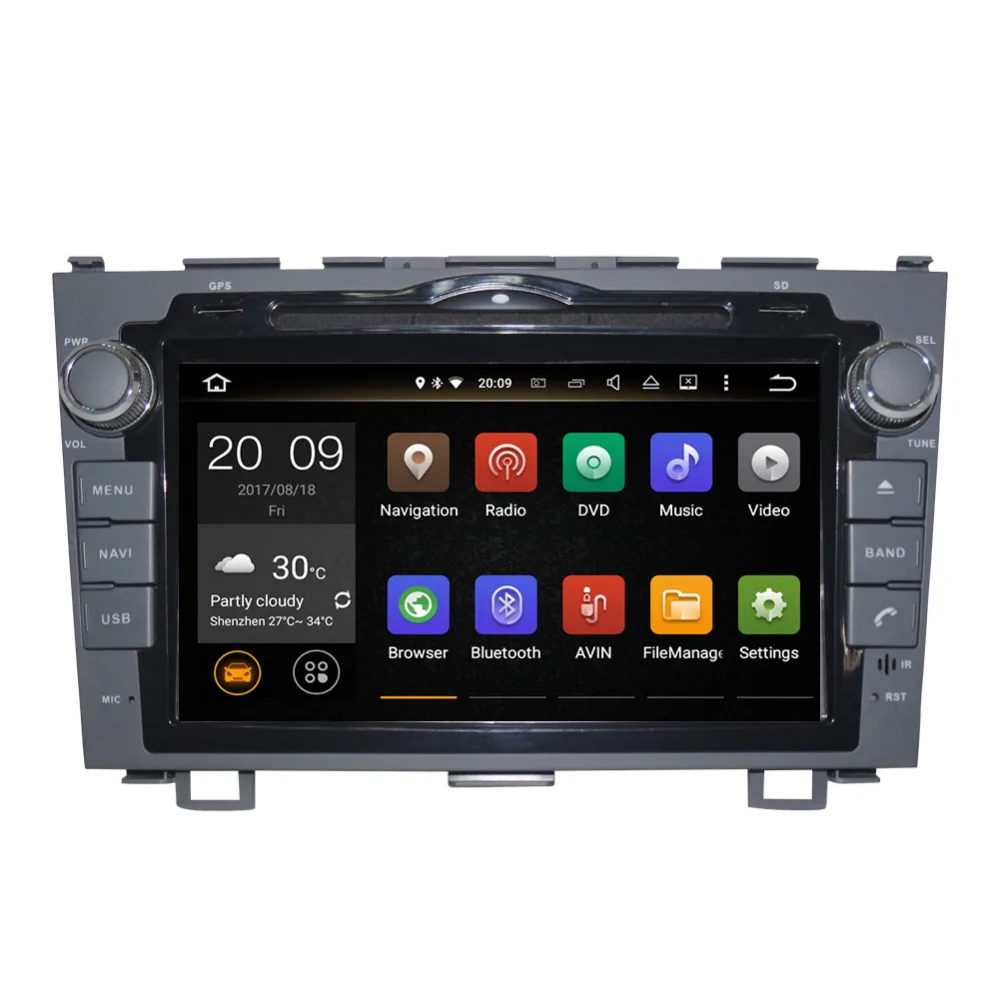 Android 8 0 Octa Core ''ЖК экран 4 Гб + 32 ГБ Автомобильный ПК GPS головное устройство для Honda