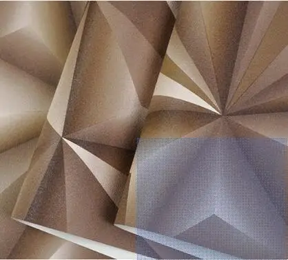 D для стен 3 обои Современная трёхмерная Геометрическая 4d ТВ фоновая настенная бумага рулон серебристо-серая настенная бумага s для гостиной - Цвет: Khaki