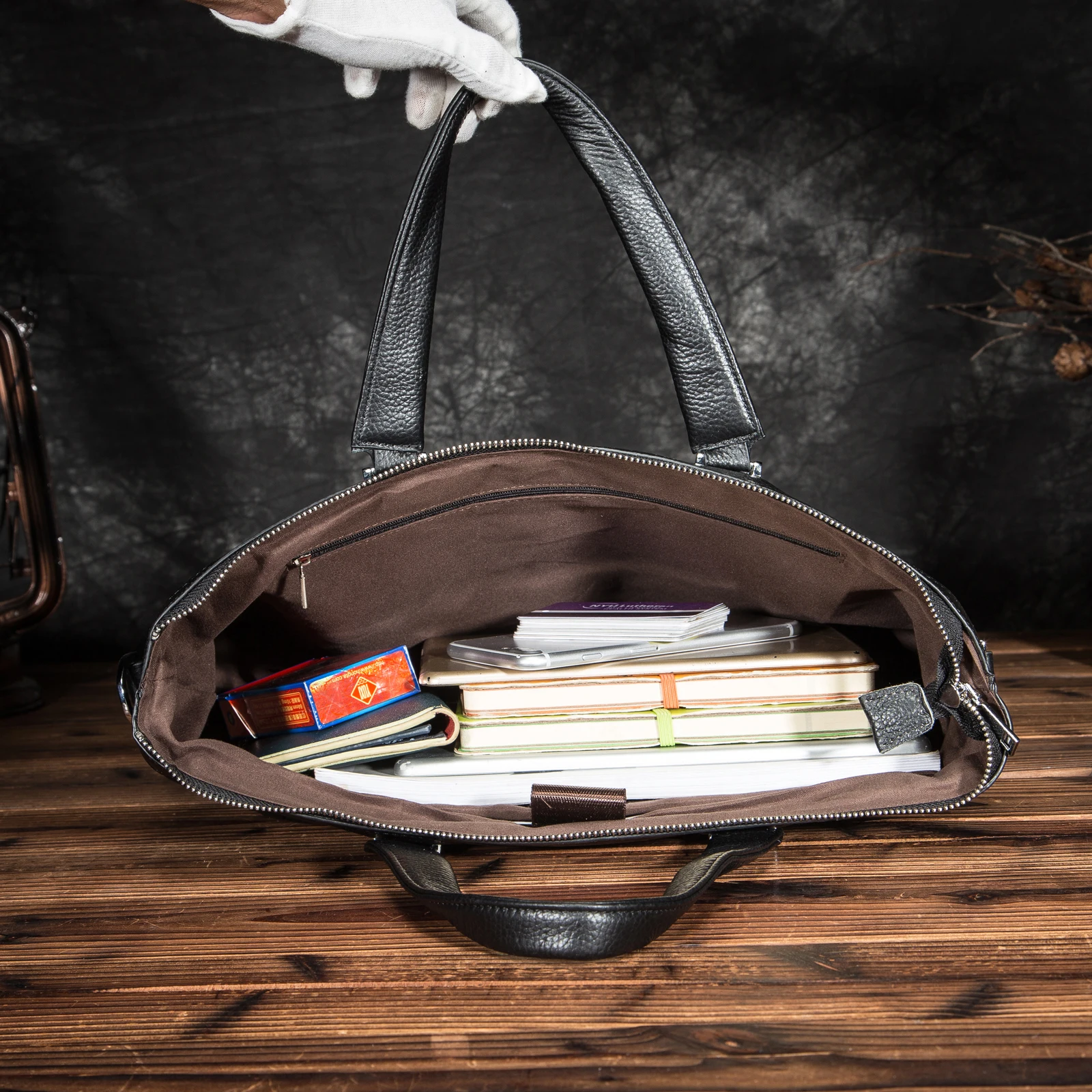 Кожаный деловой Чехол для мужчин модный черный чехол ноутбука 15 дюймов атташе