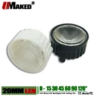 Светодиодный объектив 20 мм + 2-контактный винтовой держатель кронштейна 1 Вт 3 Вт 5 Вт световая линза высокой мощности 15 30 45 60 120 Угол ПММА бусина для прожектора