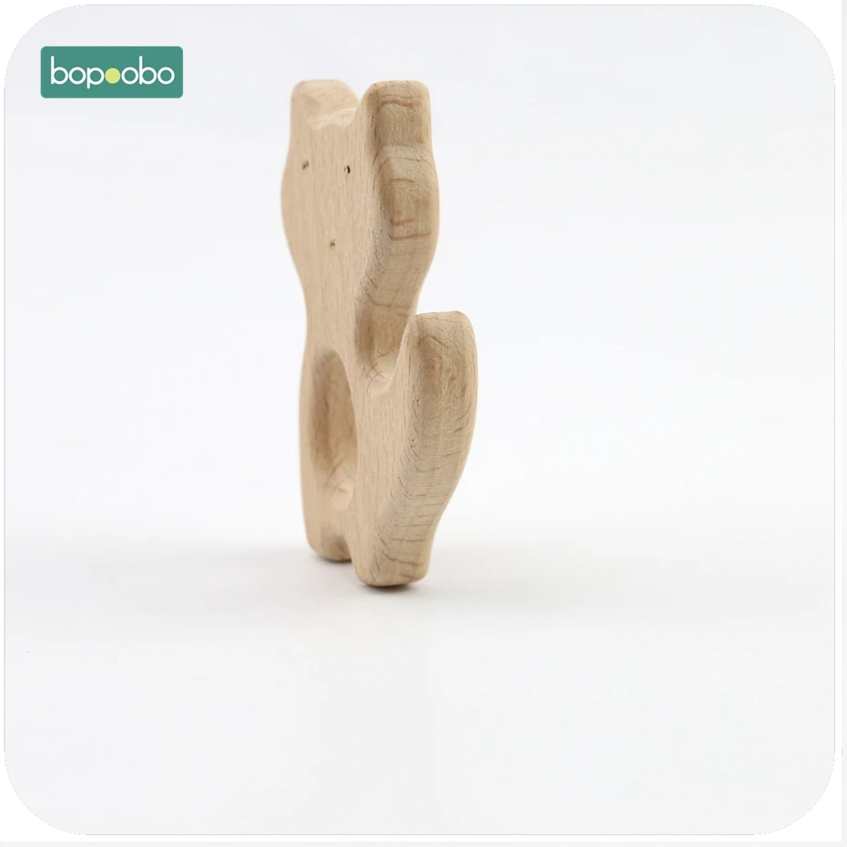 Bopobo, прорезыватель для кормления ребенка, аксессуары из бука и лисы, 1 шт., пищевая сенсорная игрушка, сделай сам, Прорезыватель зубов, ювелирное изделие, подвески, детский Прорезыватель