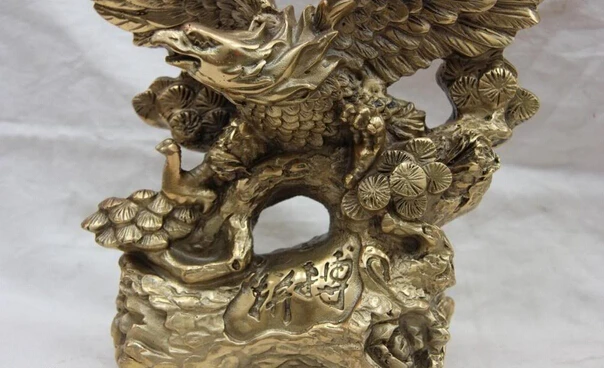 Песня voge gem S1243 9 Китайская народная Изысканная медная бронза фэн-шуй awing Fly Eagle