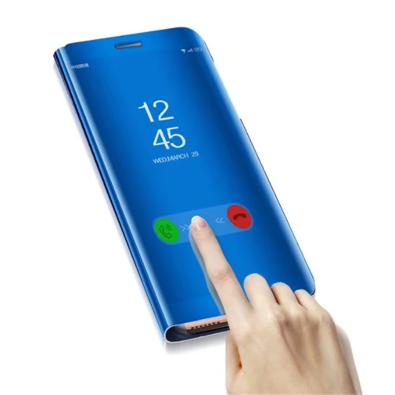 Зеркальный прозрачный чехол с откидной крышкой для Huawei Mate 10 20 30 40 Pro полный
