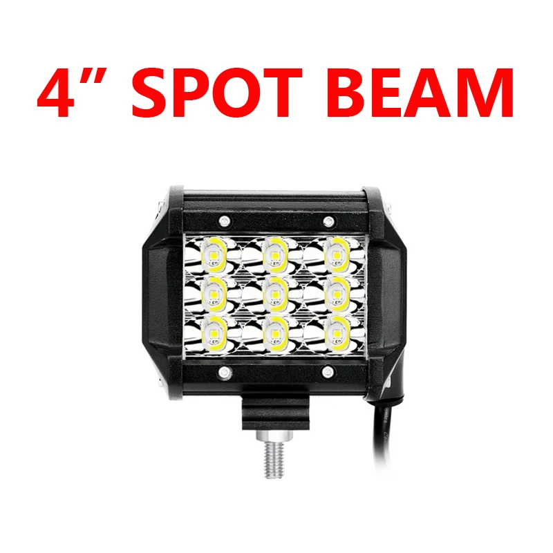 4inch Spot Oslamp " 7" " 12" 3-РЯД светодиодный светильник бар Offroad пятно/Наводнение/комбинированный луч светодиодный рабочий светильник 12v 24v для грузовиков, внедорожников, квадроциклов, наводненных 4WD 4x4 светодиодный бар - Цвет: 4inch Spot