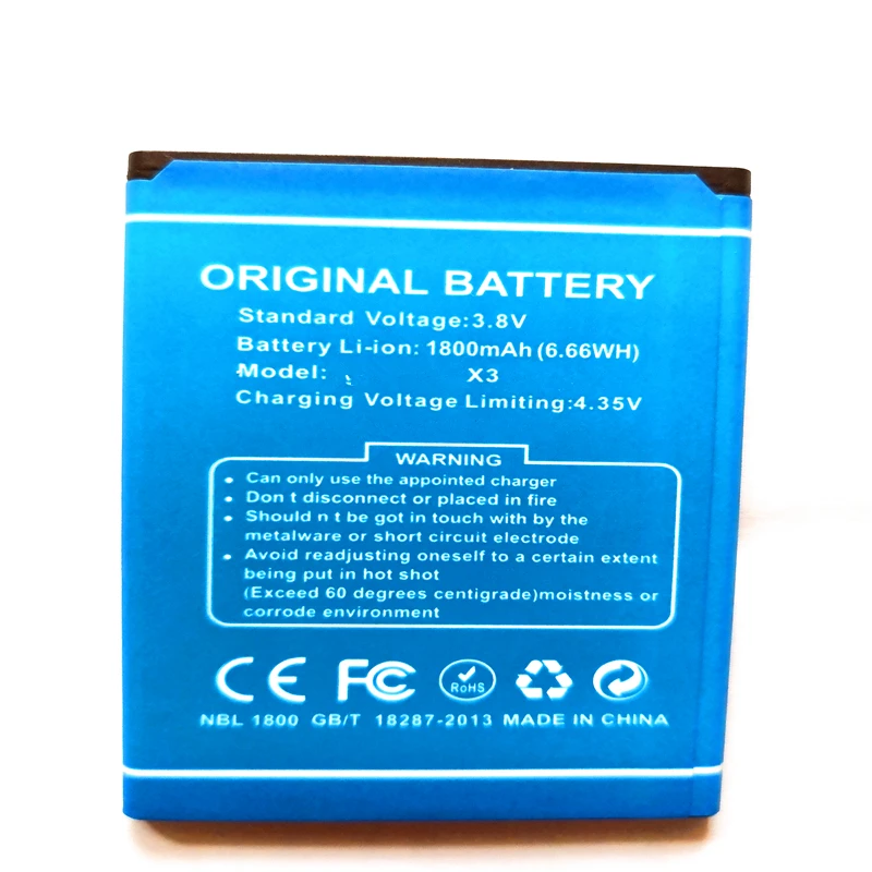 Замена 100% оригинальный Высокое качество 1800mAh резервный аккумулятор для Doogee x3