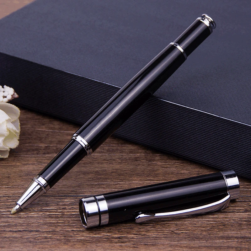 Металлическая шариковая ручка из нержавеющей стали с векторным роликом деловые