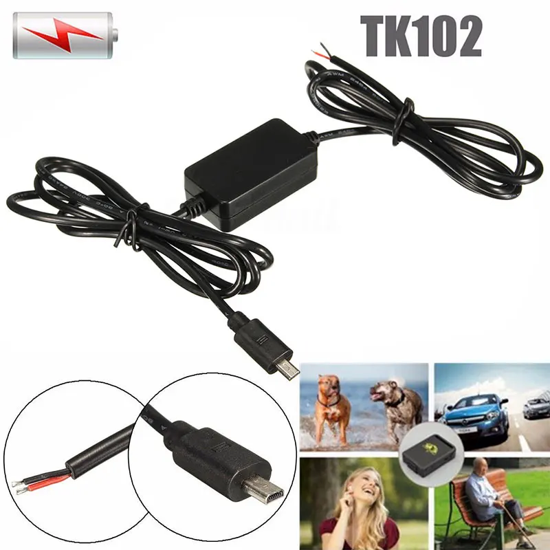 Для TK102 Nano GPS трекер жесткий провод автомобильное зарядное устройство комплект