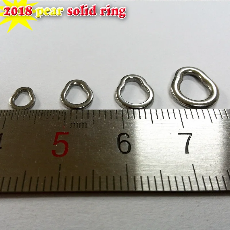 2020 for pear fishing solid ring best 304 stainless steel material size:SS S M L 500pcs/lot tool | Спорт и развлечения
