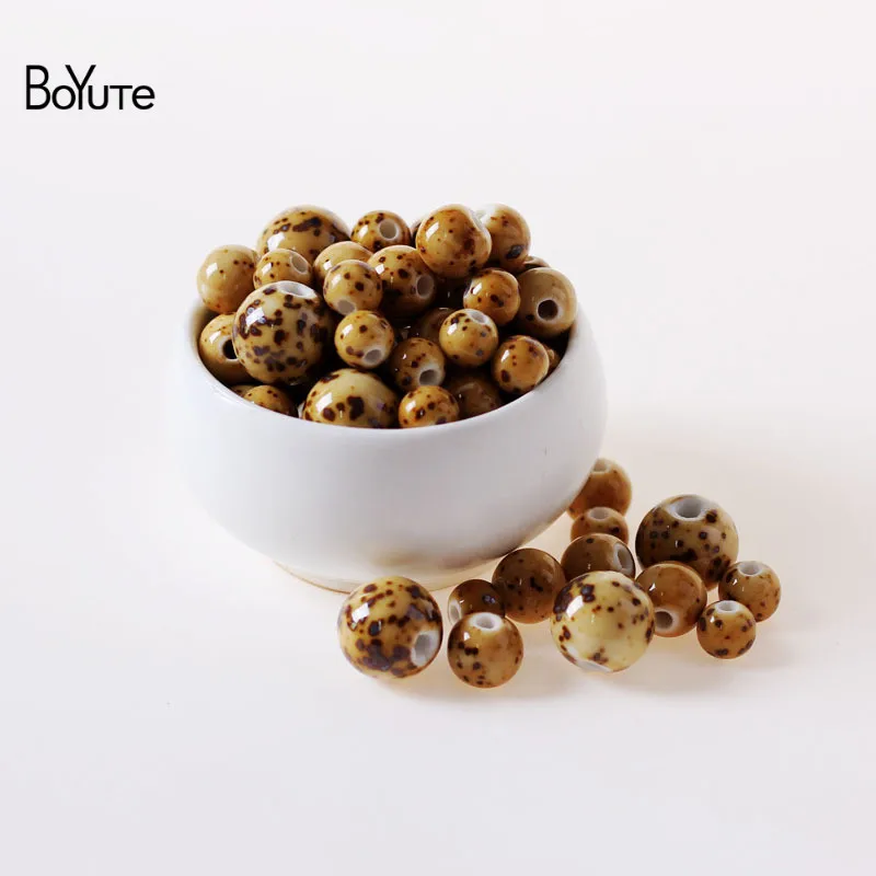 Beads 10 BoYuTe 50 шт 6 мм 8 мм 10 мм 12 мм 14 мм свободные бусины ручной работы Фарфоровые керамические бусины для изготовления ювелирных изделий - Цвет: Beads 10