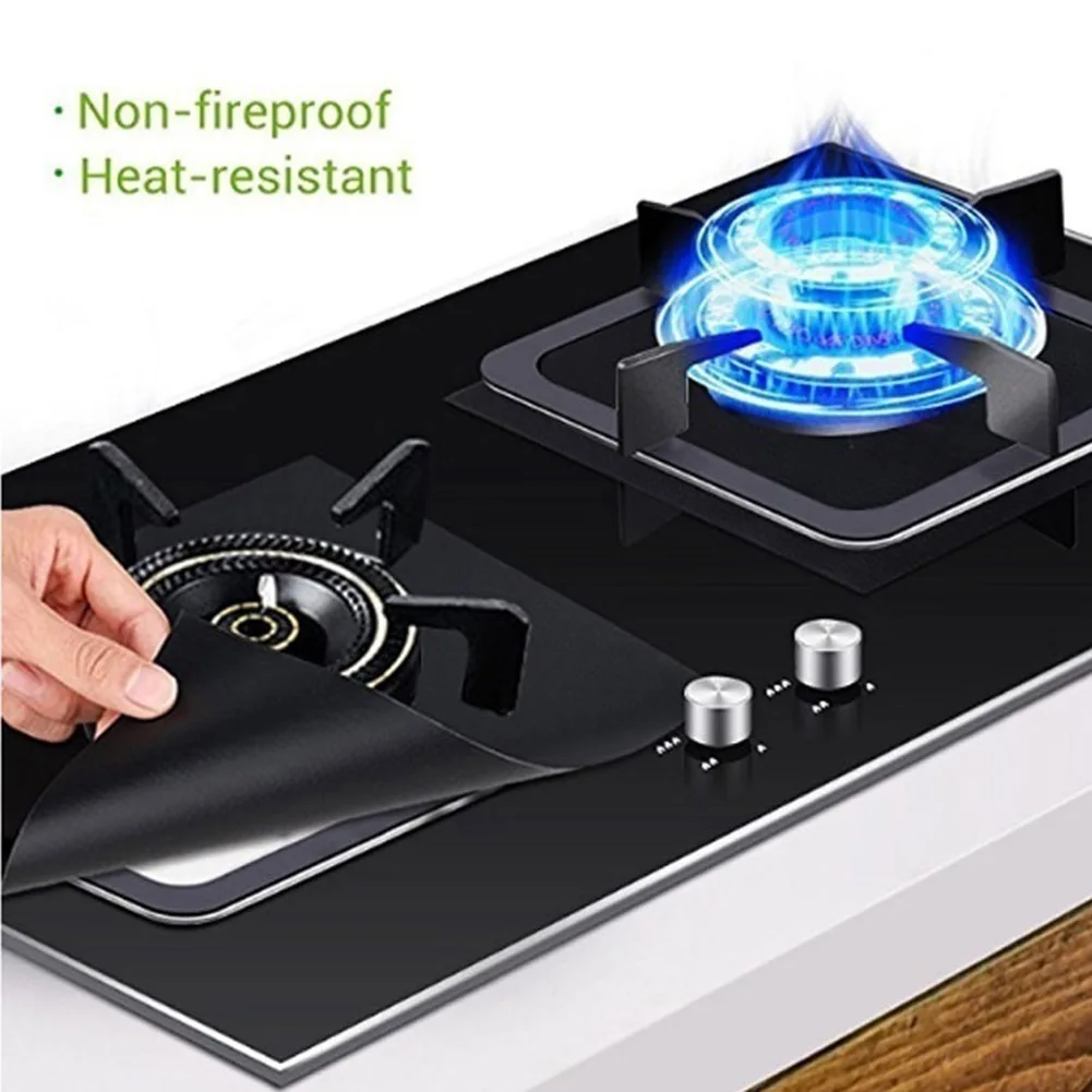 New 2Pcs Gas Stove Cooker Protectors Cover/liner Clean Mat Pad Kitchen Gas Stove Stovetop Protector Kitchen Accessories