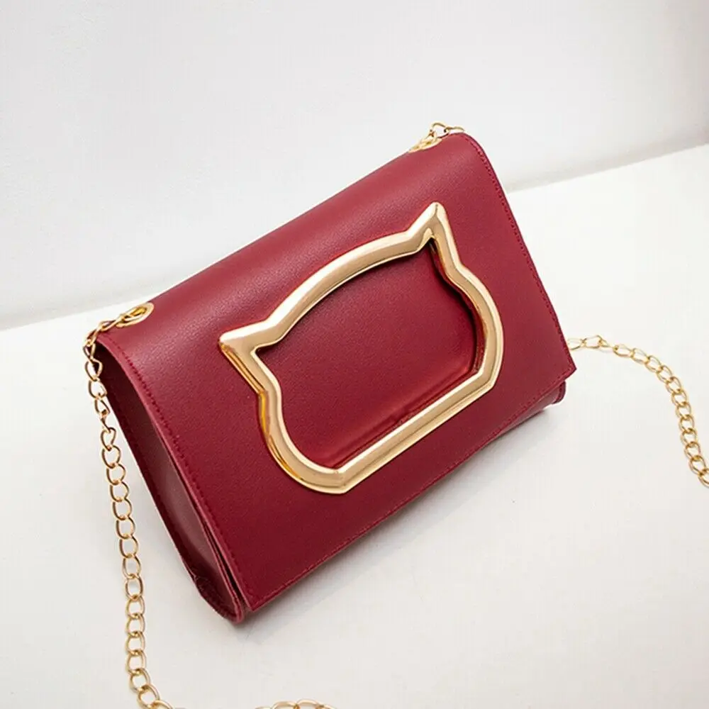 Мини кожаные сумки через плечо для женщин 2019 сплошные Цепочки Сумка женские