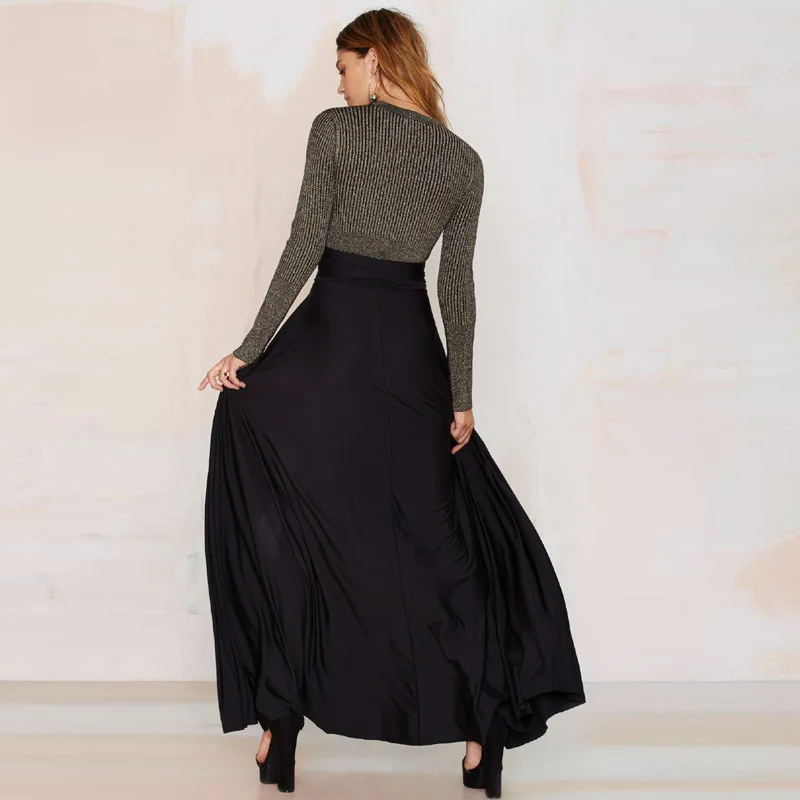 Женская длинная туника A Forever плиссированная с высокой талией и боковым вырезом