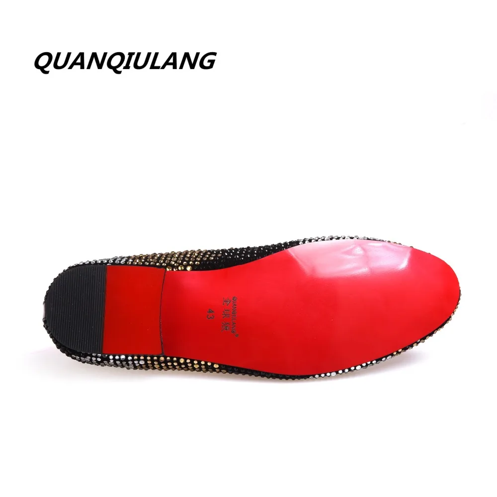 Новинка 2017 года дизайнерские красные туфли обувь золотистого цвета со стразами