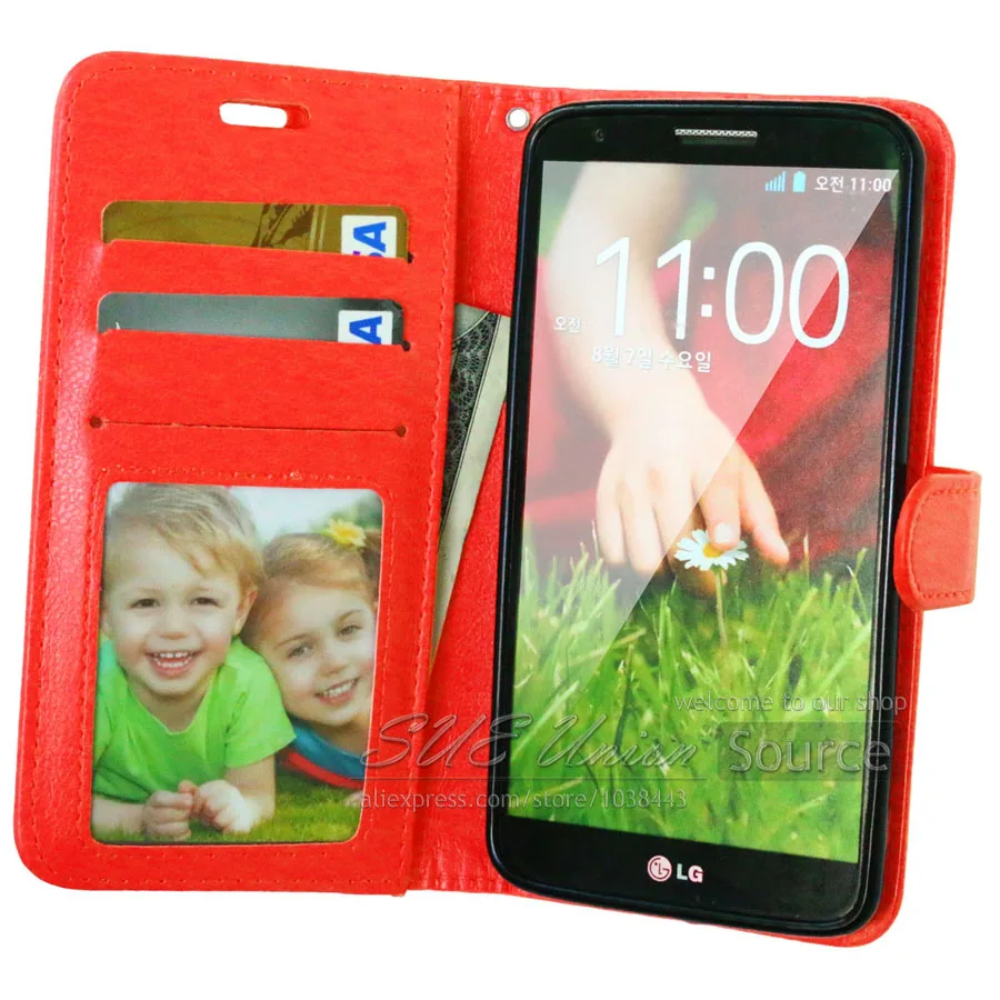 Роскошный кожаный чехол книжка для LG G2 Optimus D801 F320 D802 VS980 F340L LS980 LS980S подставка с