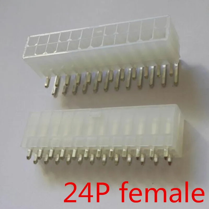 4 2 мм белый 24P гнездо прямая или изогнутая игла для ПК компьютера ATX материнская