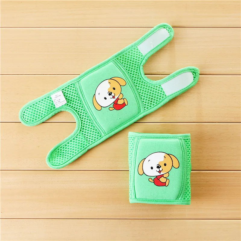Puppy Green Детский наколенник Малыш безопасности сканирование локоть подушки Младенческая малышей для ног согревающий до колена Поддержка протектор Регулируемый Детские наколенники колодки - Цвет: Puppy Green