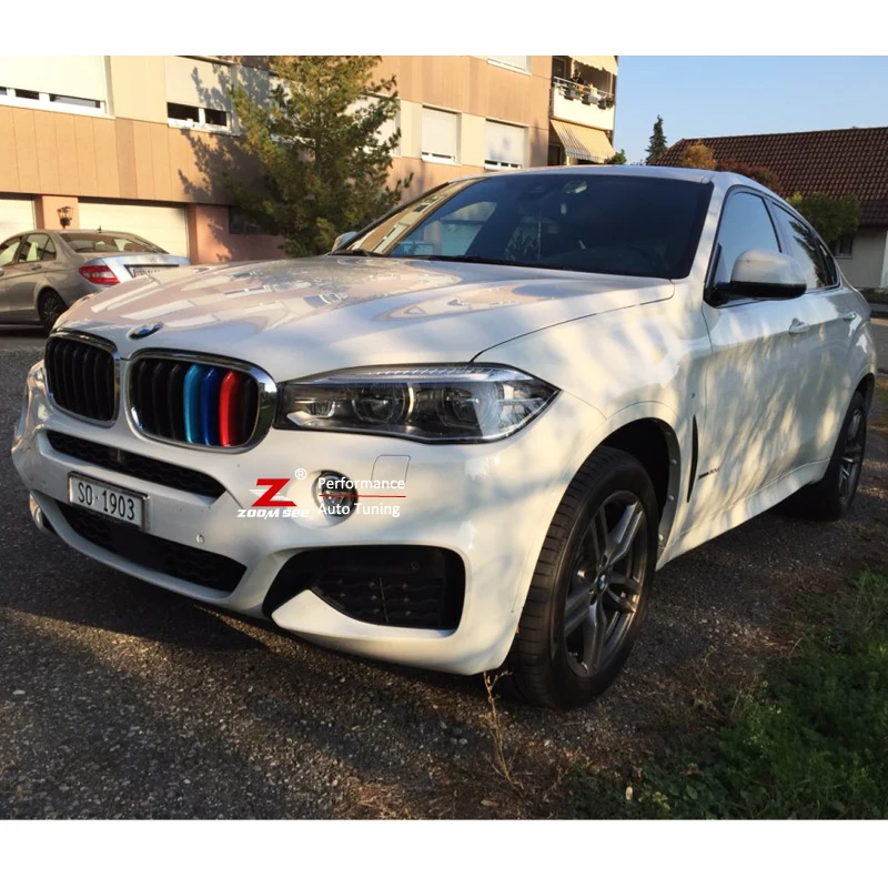 Передняя решетка полоски для BMW X1 X2 X3 X4 X5 X6 E84 F48 F39 F25 F26 G01 G02 E53 E70 E71 E72 F15 F16 M Автоспорт