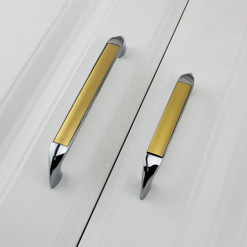 Современная простая дверная ручка для шкафа черная Хромированная вытягивания