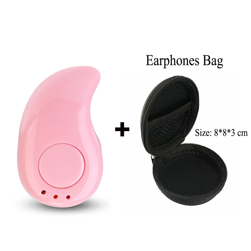 Pink With Bag Для Galaxy Buds, Bluetooth наушники, мини беспроводные наушники, свободные руки, в ухо, Спортивная стереогарнитура с микрофоном, наушники для всех телефонов - Цвет: Pink With Bag