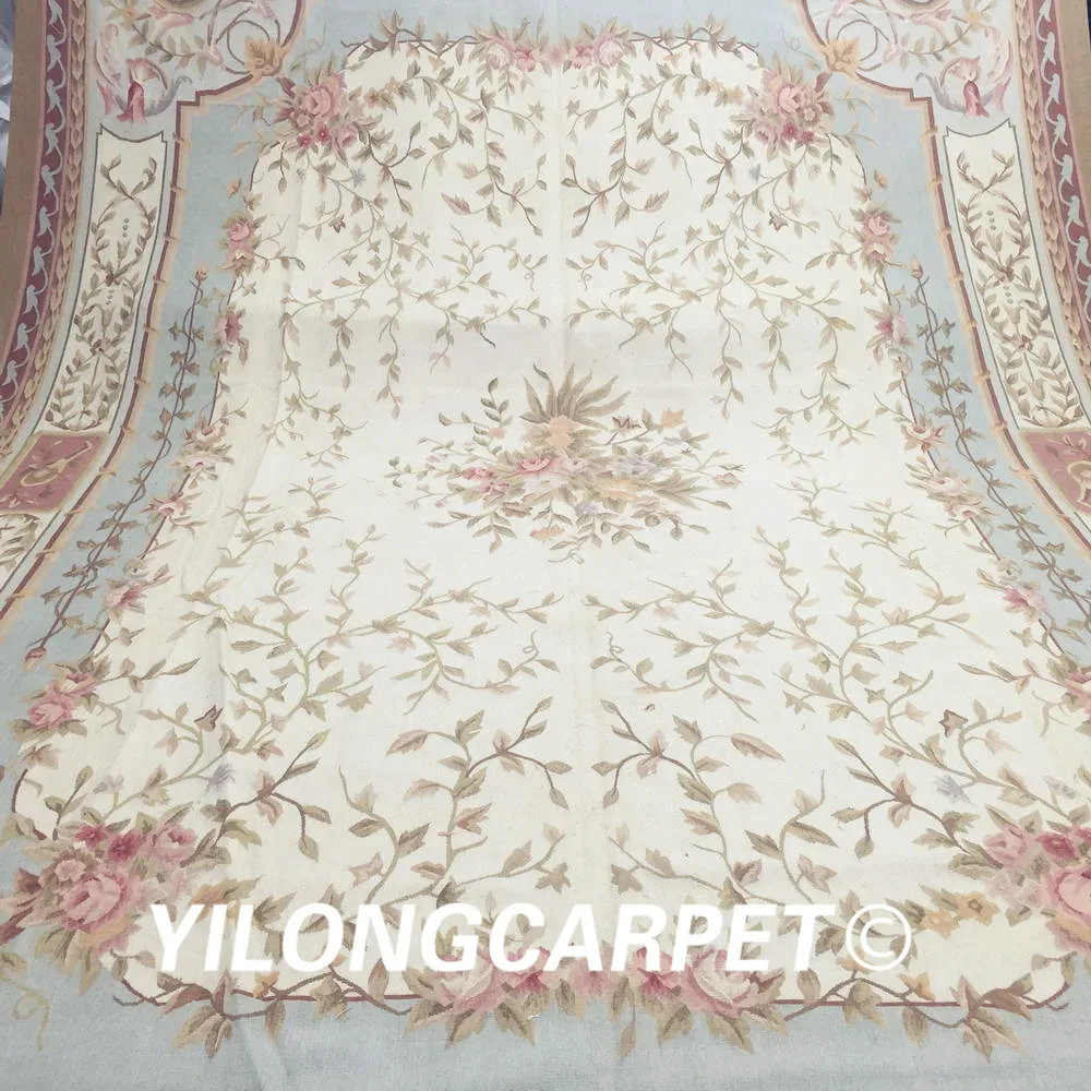 Yilong 10 'x 14' большой плоский плетеный ковер ручной работы из новозеландской