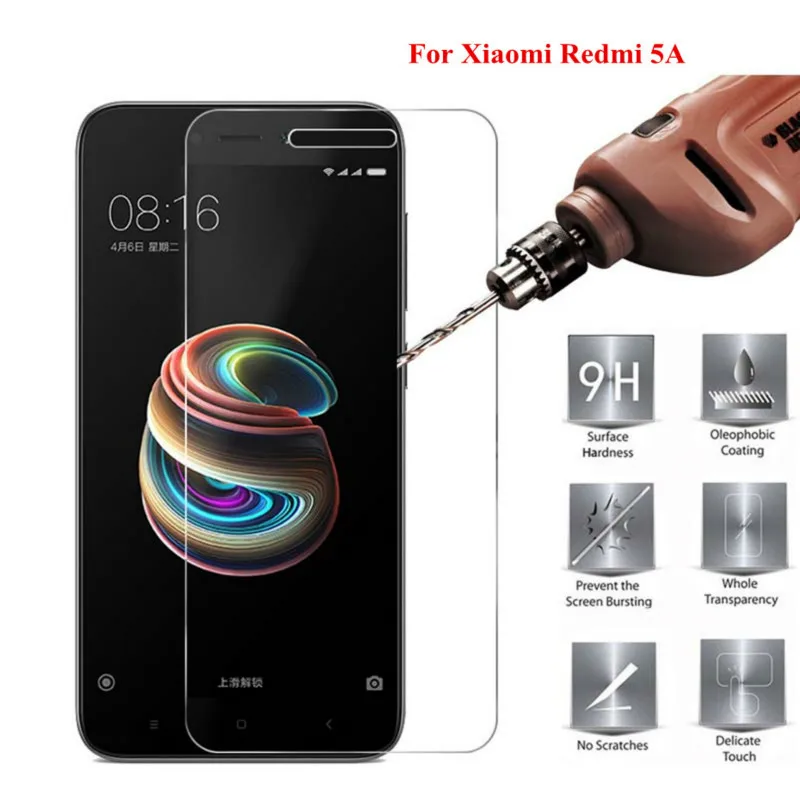 Защитное стекло для xiaomi redmi5A прозрачное 9H 2.5D Закаленное redmi note4X redmi4A 5A 4X Redmi Note5