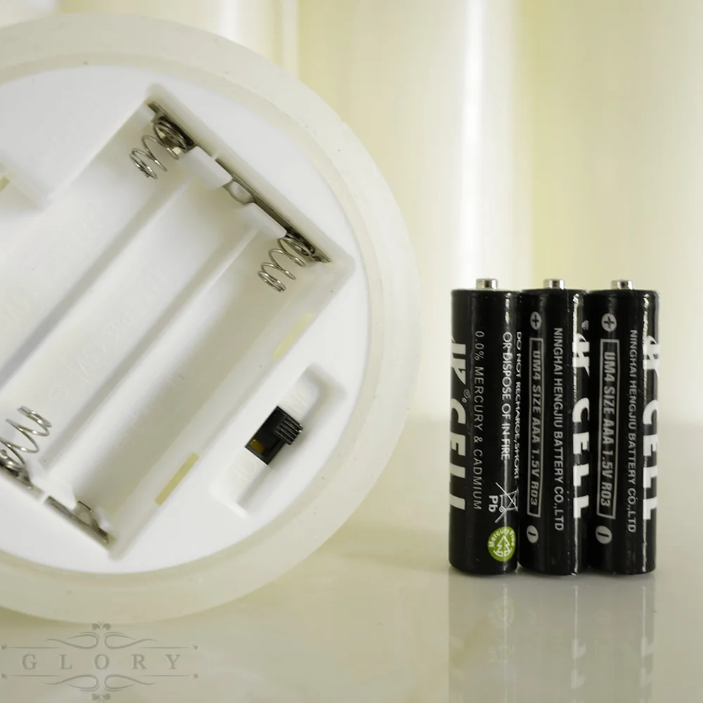 5 размеров цвета слоновой кости контроль ветра выдувная Светодиодная свеча